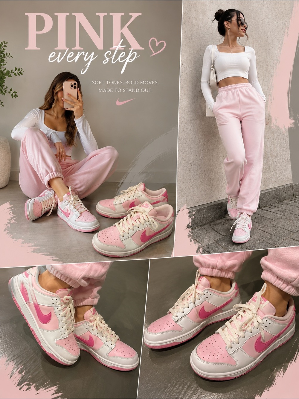 Nike Dunk Low Pink/White Sneakers Women’s 10